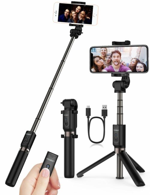 Perche Selfie Smartphone, Connecteur USB-C avec Bouton Déclencheur