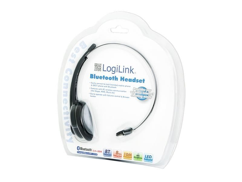 Casque bluetooth LogiLink avec microphone - Cadeaux Et Hightech